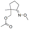 Cyclopentanone, 2-[(acetyloxy)methyl]-2-methyl-, 1-(O-methyloxime) (9CI) structure