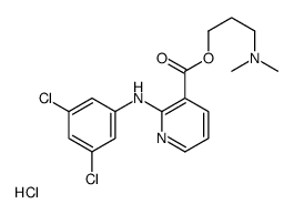 3-Pyridinecarboxylic acid, 2-((3,5-dichlorophenyl)amino)-, 3-(dimethyl amino)propyl ester, monohydrochloride结构式