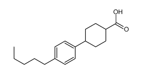 4-(4-pentylphenyl)cyclohexane-1-carboxylic acid结构式
