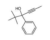 2,2-dimethyl-3-phenylhex-4-yn-3-ol Structure