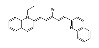 3-Brom-5-<1,2-dihydro-1-ethyl-chinol-2-yliden>-1--penta-1,3-dien Structure