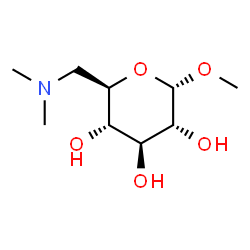 alpha-D-Glucopyranoside, methyl 6-deoxy-6-(dimethylamino)- (9CI) structure