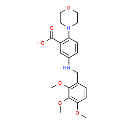 2-(morpholin-4-yl)-5-[(2,3,4-trimethoxybenzyl)amino]benzoic acid Structure