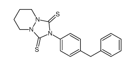 2-(4-benzylphenyl)-5,6,7,8-tetrahydro-[1,2,4]triazolo[1,2-a]pyridazine-1,3-dithione结构式