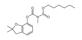 ((Hexyloxy)sulfinyl)methylcarbamic acid 2,3-dihydro-2,2-dimethyl-7-ben zofuranyl ester picture