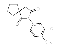 2-Azaspiro[4.4]nonane-1,3-dione,2-(3-chloro-4-methylphenyl)-结构式