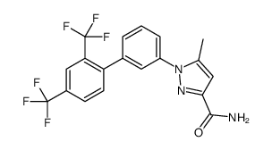 1-[3-[2,4-bis(trifluoromethyl)phenyl]phenyl]-5-methylpyrazole-3-carboxamide结构式