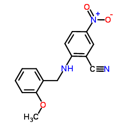 2-[(2-Methoxybenzyl)amino]-5-nitrobenzonitrile结构式