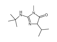 4H-Imidazol-4-one,2-[(1,1-dimethylethyl)amino]-3,5-dihydro-3-methyl-5-(1-methylethyl)-(9CI)结构式