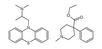 N,N-dimethyl-1-phenothiazin-10-ylpropan-2-amine,ethyl 1-methyl-4-phenylpiperidine-4-carboxylate Structure
