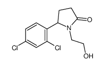 5-(2,4-dichlorophenyl)-1-(2-hydroxyethyl)pyrrolidin-2-one结构式