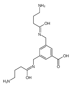 3,5-bis[(4-aminobutanoylamino)methyl]benzoic acid Structure