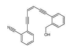 2-[6-[2-(hydroxymethyl)phenyl]hex-3-en-1,5-diynyl]benzonitrile结构式