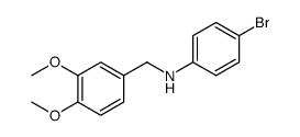 Benzenemethanamine, N-(4-bromophenyl)-3,4-dimethoxy Structure