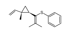 (2-methyl-1-((1R,2S)-2-methyl-2-vinylcyclopropyl)prop-1-en-1-yl)(phenyl)sulfane Structure