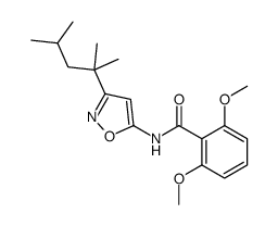 N-[3-(2,4-dimethylpentan-2-yl)-1,2-oxazol-5-yl]-2,6-dimethoxybenzamide结构式