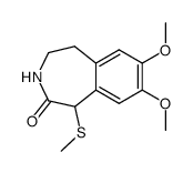 2,3,4,5-tetrahydro-7,8-dimethoxy-1-methylthio-3-benzazepin-2(1H)-one结构式