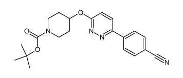 2-(1-t-butoxycarbonylpiperidin-4-yloxy)-5-(4-cyanophenyl)pyridazine Structure