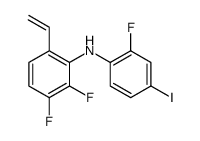 6-ethenyl-2,3-difluoro-N-(2-fluoro-4-iodophenyl)aniline结构式