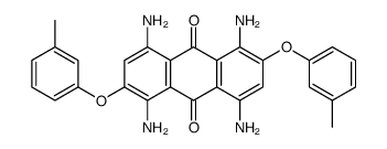 1,4,5,8-tetraamino-2,6-bis(3-methylphenoxy)anthracene-9,10-dione结构式