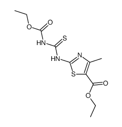 1-Ethoxycarbonyl-3-(5-ethoxycarbonyl-4-methylthiazol-2-yl)thiourea结构式