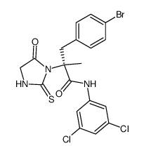 3-(4-bromophenyl)-N-(3,5-dichlorophenyl)-2-methyl-2-(5-oxo-2-thioxoimidazolidin-1-yl)propanamide结构式