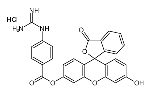 FLUORESCEIN MONO-P-GUANIDINOBENZOATE*HYD ROCHLORIDE结构式