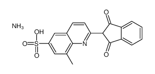 ammonium 2-(2,3-dihydro-1,3-dioxo-1H-inden-2-yl)-8-methylquinoline-6-sulphonate结构式