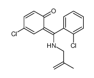 Phenol, 4-chloro-2-((2-chlorophenyl)((2-methyl-2-propenyl)imino)methyl )- Structure