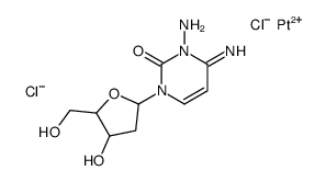 3-amino-1-[4-hydroxy-5-(hydroxymethyl)oxolan-2-yl]-4-iminopyrimidin-2-one,platinum(2+),dichloride结构式