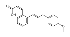 3-[2-[3-(4-methoxyphenyl)prop-1-enyl]phenyl]prop-2-enoic acid Structure