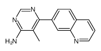5-methyl-6-(quinolin-7-yl)pyrimidin-4-amine结构式