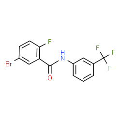 5-bromo-2-fluoro-N-[3-(trifluoromethyl)phenyl]benzamide Structure