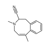 3,6-dimethyl-2,4-dihydro-1H-3-benzazocine-2-carbonitrile结构式
