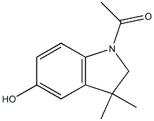 1-(2,3-dihydro-5-hydroxy-3,3-dimethyl-1H-indol-1-yl)ethanone结构式
