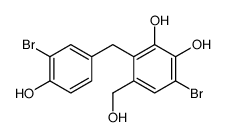 6-bromo-3-[(3-bromo-4-hydroxyphenyl)methyl]-4-(hydroxymethyl)benzene-1,2-diol Structure