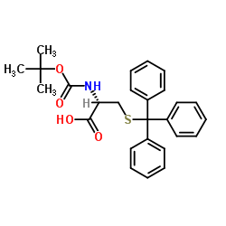 N-叔丁氧羰基-S-三苯甲基-D-半胱氨酸图片