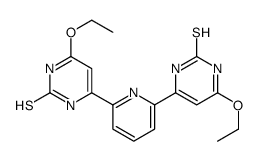 4-ethoxy-6-[6-(4-ethoxy-2-sulfanylidene-1H-pyrimidin-6-yl)pyridin-2-yl]-1H-pyrimidine-2-thione结构式