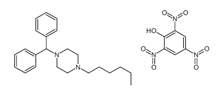 1-benzhydryl-4-hexylpiperazine,2,4,6-trinitrophenol结构式