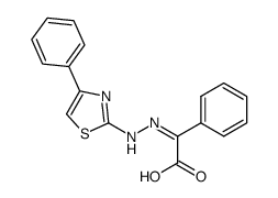 phenyl-[(4-phenyl-thiazol-2-yl)-hydrazono]-acetic acid结构式