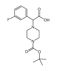 2-(4-Boc-哌嗪)-2-(3-氟苯基)乙酸结构式