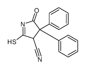 5-oxo-4,4-diphenyl-2-sulfanylidenepyrrolidine-3-carbonitrile结构式