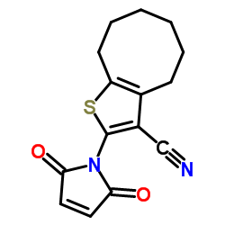 2-(2,5-Dioxo-2,5-dihydro-1H-pyrrol-1-yl)-4,5,6,7,8,9-hexahydrocycloocta[b]thiophene-3-carbonitrile Structure