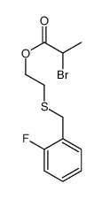 2-[(2-fluorophenyl)methylsulfanyl]ethyl 2-bromopropanoate Structure