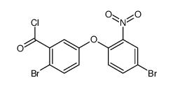 2-bromo-5-(4-bromo-2-nitrophenoxy)benzoyl chloride结构式