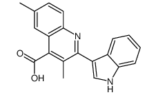 2-(1H-indol-3-yl)-3,6-dimethylquinoline-4-carboxylic acid Structure