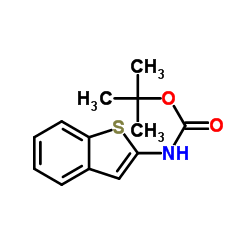 苯并噻吩-2-氨基甲酸叔丁酯结构式
