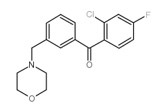 2-CHLORO-4-FLUORO-3'-MORPHOLINOMETHYL BENZOPHENONE structure
