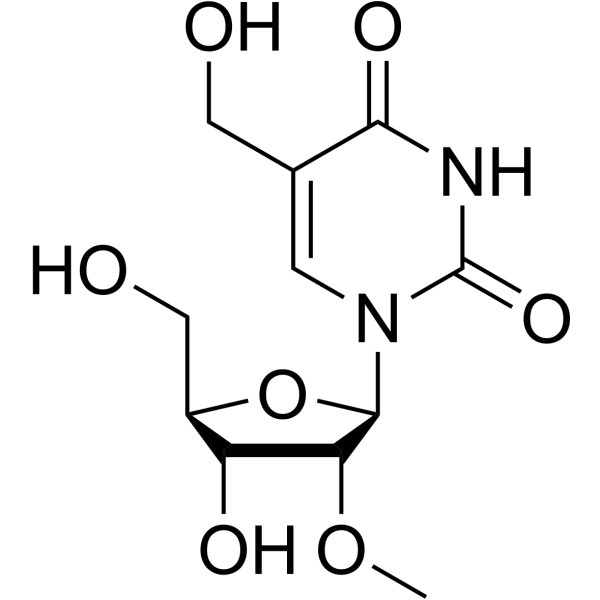 2’-O-Methyl-5-hydroxymethyluridine Structure