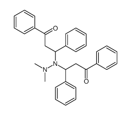 3-[dimethylamino-(3-oxo-1,3-diphenylpropyl)amino]-1,3-diphenylpropan-1-one结构式